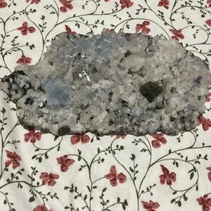Blue fluorite Cubes And Fluorite